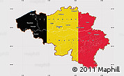 Flag Map of Belgium