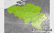 Physical Map of Belgium, desaturated