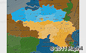 Political Map of Belgium, darken