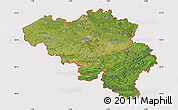 Satellite Map of Belgium, cropped outside