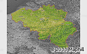 Satellite Map of Belgium, desaturated
