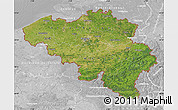 Satellite Map of Belgium, lighten, desaturated