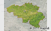 Satellite Map of Belgium, lighten, semi-desaturated