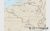 Shaded Relief Map of Belgium