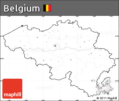 Blank Simple Map of Belgium, cropped outside, no labels