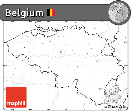 Blank Simple Map of Belgium, no labels