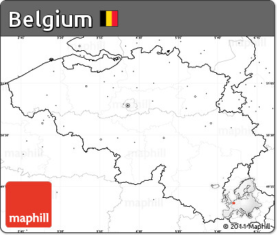 Blank Simple Map of Belgium, no labels