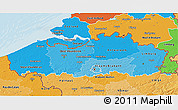 Political Shades 3D Map of Vlaanderen