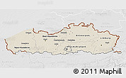 Shaded Relief 3D Map of Vlaanderen, lighten, desaturated