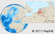 Shaded Relief Location Map of Antwerpen