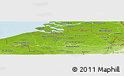 Physical Panoramic Map of Vlaanderen