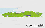 Physical Panoramic Map of Vlaanderen, single color outside