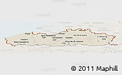 Shaded Relief Panoramic Map of Vlaanderen, lighten