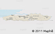 Shaded Relief Panoramic Map of Vlaanderen, single color outside