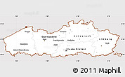 Classic Style Simple Map of Vlaanderen, cropped outside