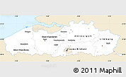 Classic Style Simple Map of Vlaanderen, single color outside