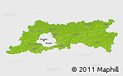 Physical 3D Map of Vlaams Brabant, single color outside