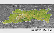 Satellite 3D Map of Vlaams Brabant, desaturated