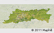 Satellite 3D Map of Vlaams Brabant, lighten