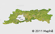 Satellite 3D Map of Vlaams Brabant, single color outside