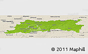Physical Panoramic Map of Vlaams Brabant, shaded relief outside