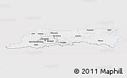 Silver Style Panoramic Map of Vlaams Brabant, single color outside