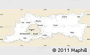 Classic Style Simple Map of Vlaams Brabant, single color outside