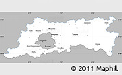 Gray Simple Map of Vlaams Brabant, single color outside