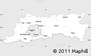 Silver Style Simple Map of Vlaams Brabant, single color outside