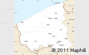 Classic Style Simple Map of West-Vlaanderen