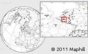 Blank Location Map of Brabant Wallon