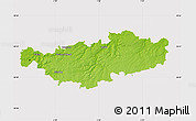 Physical Map of Brabant Wallon, cropped outside