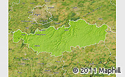 Physical Map of Brabant Wallon, satellite outside