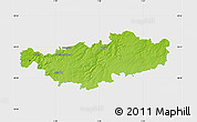Physical Map of Brabant Wallon, single color outside