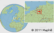 Savanna Style Location Map of Liege