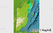 Physical 3D Map of Belize, satellite outside