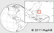 Blank Location Map of Islas Turneffe