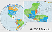 Political Location Map of Islas Turneffe
