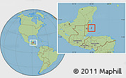 Savanna Style Location Map of Islas Turneffe