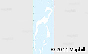 Classic Style Simple Map of Islas Turneffe, single color outside
