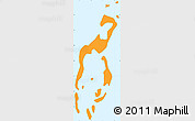 Political Simple Map of Islas Turneffe