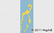 Savanna Style Simple Map of Islas Turneffe