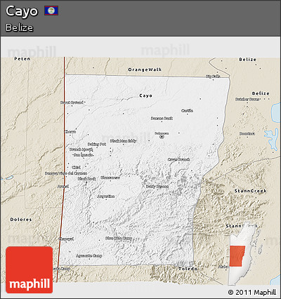 Classic Style 3D Map of Cayo