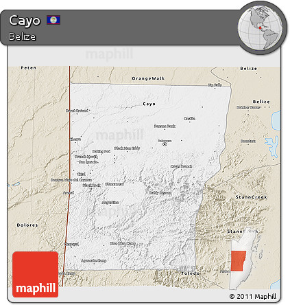 Classic Style 3D Map of Cayo