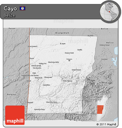 Gray 3D Map of Cayo