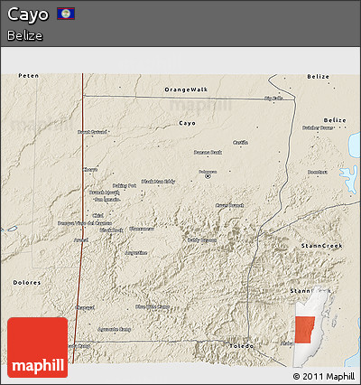 Shaded Relief 3D Map of Cayo