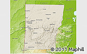 Shaded Relief 3D Map of Cayo, physical outside