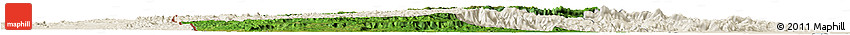 Satellite Horizon Map of Cayo, shaded relief outside
