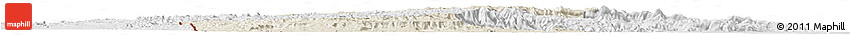 Shaded Relief Horizon Map of Cayo, lighten, desaturated