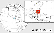 Blank Location Map of Cayo, within the entire country